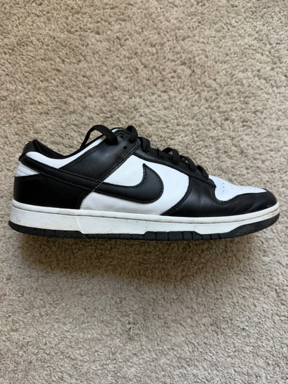 Nike Dunk Low Retro Panda Black White Mens Size 10 Sneakers DD1391-100